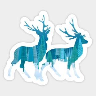 Forest Deer Sticker